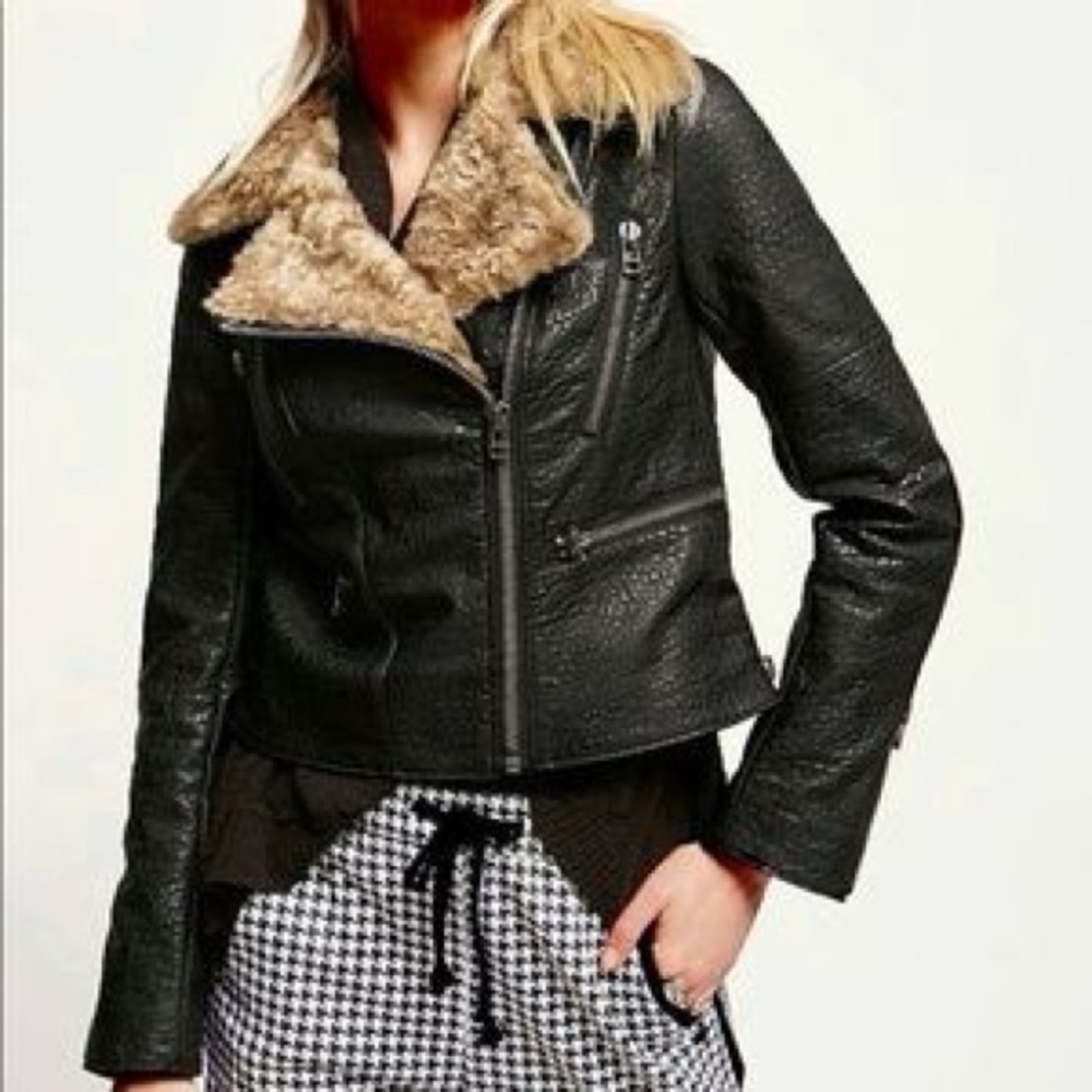 Free People Faux Leather Jacket